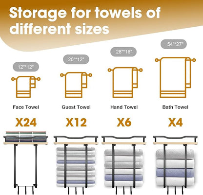 Towel Racks for Bathroom, Wall Mounted Towel Rack for Bathroom, Wall Towel Rack - Image 8