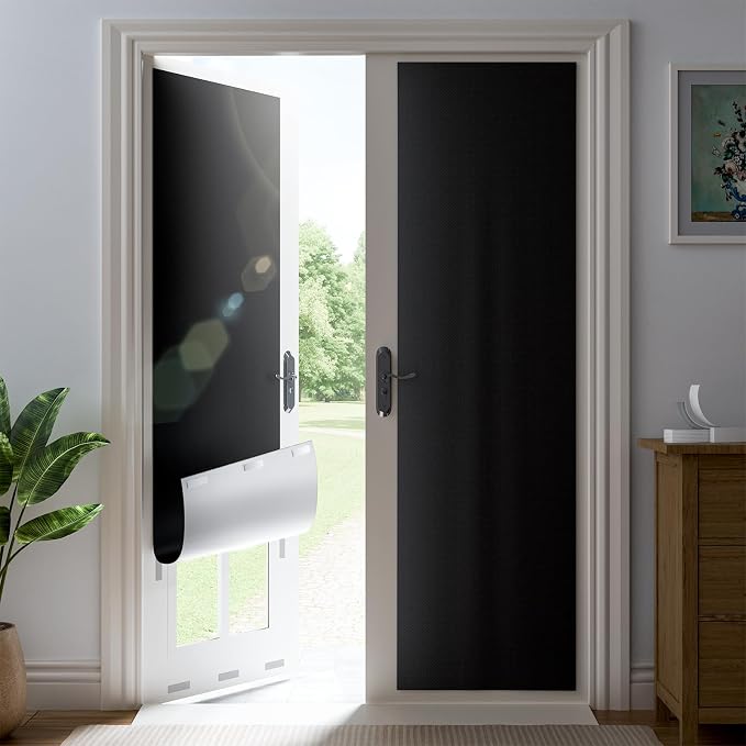 28" W x 72" L 100% Portable Blackout Curtains, Total Darkness No-Drill Black by ZELMINE