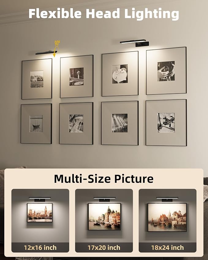 EZVALO Picture Light for Wall, Dimmable Magnetic LED Art Painting Light - Image 7