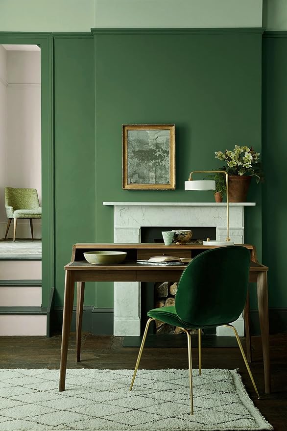 Safiyya 393"x17.7" Olive Green Peel and Stick Wallpaper Dark Green Contact - Image 3