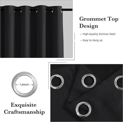 RYB HOME 100% Blackout Doorway Curtains, Closet Curtain - Image 6