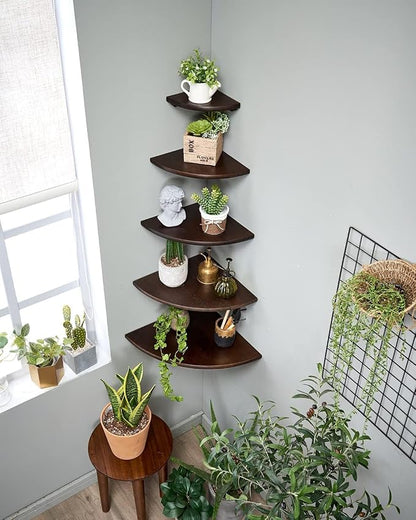 Corner Shelves, Floating Corner Shelf, Round End - Image 2