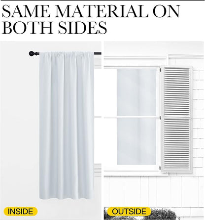 NICETOWN Greyish White Window Curtain Panels - Image 5