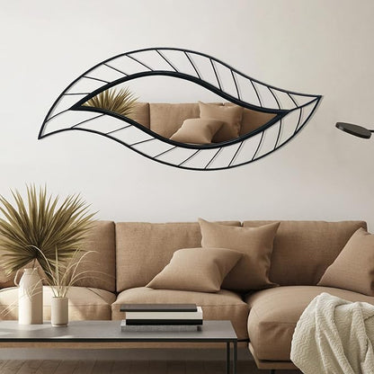 ironsmithn Decorative Wall Mirror, Leaf Teardrop Mirror by ironsmithn