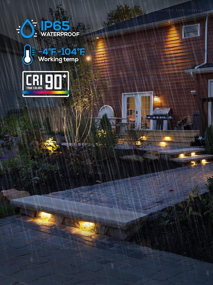 LEONLITE 8-Pack 7 Inch LED Hardscape Lighting, Update Retaining Wall Lights - Image 7