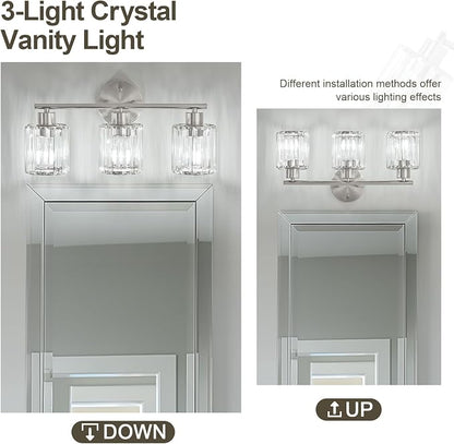 Crystal Bathroom Light Fixtures, Bathroom Lighting Fixtures Over Mirror - Image 5