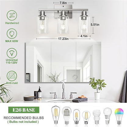 MOKATNG 3-Light Bathroom Light Fixtures, Vanity Light - Image 5