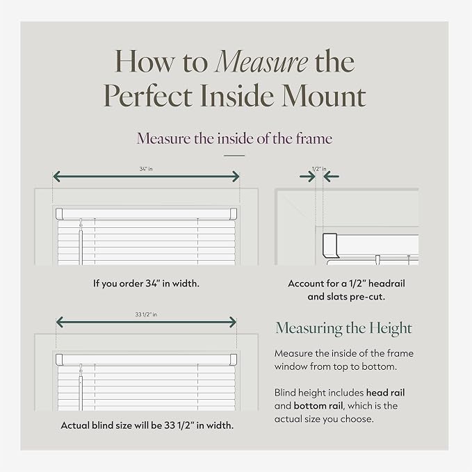 CHICOLOGY Cordless Mini Blinds for Indoor Windows, 17.5" W x 48" H, Light - Image 8