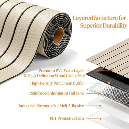 VEELIKE Coastal Oak Wood Slat Wall Panels Peel and Stick Wood Panels - Image 7