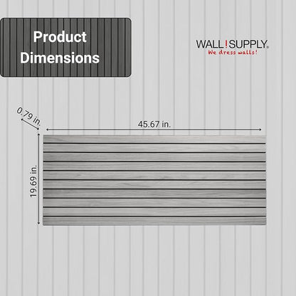Wall!Supply Ultralight Linari Modern Grey EPS Foam Faux Wood 3D Wall Panels - Image 5