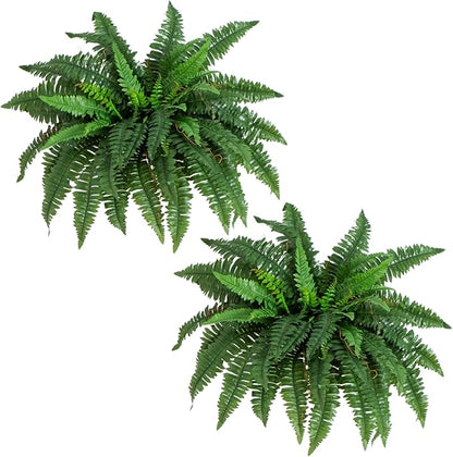 Nearly Natural 40in Hanging Artificial Boston Fern Plant Set of 2 by NearlyNatural