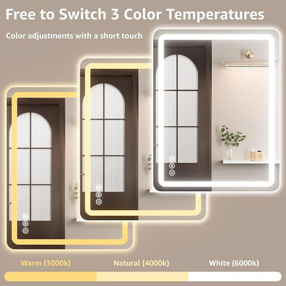 28" x 36" Led Bathroom Mirror - Image 6