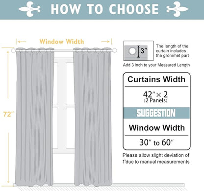 ChrisDowa Blackout Curtains 72 inches Long - Image 5