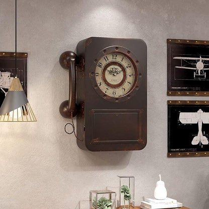 Abdurey Retro Old Telephone Wall Clock - Image 6