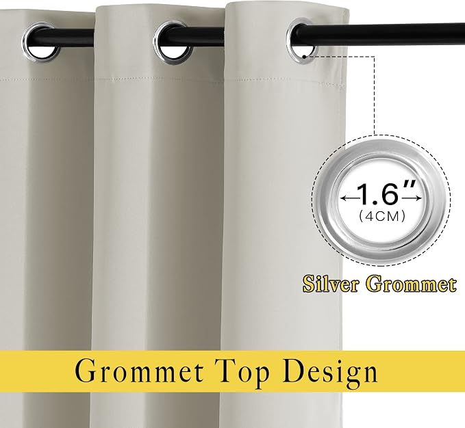 NICETOWN Bedroom Blackout Curtain & Drape 95 inch Length - Image 4
