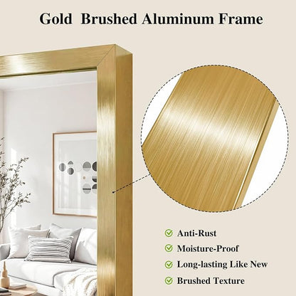 Koonmi Gold Mirrors for Wall, 24x36 Inch Bathroom Mirror, Rectangular Wall - Image 4