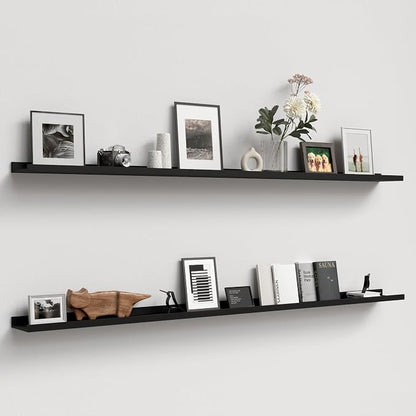 Boswillon 70.9 Inches Long Floating Shelves, 2 Set Modern Wall Shelf by Boswillon