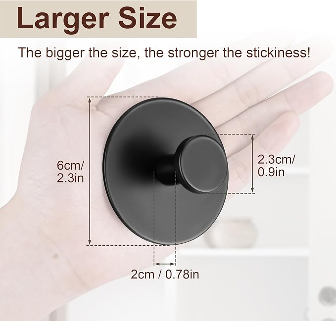 bussdis 10-Pack White Adhesive Wall Hook - Image 5
