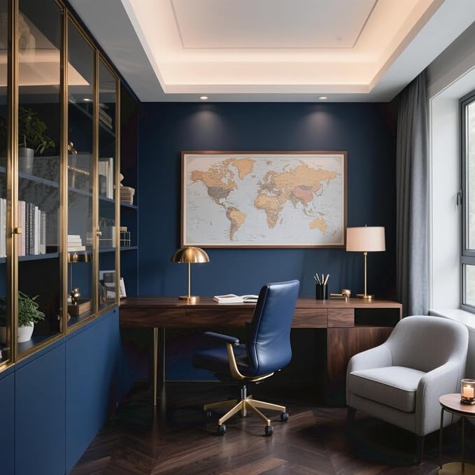 Yancorp 16"x394" Matte Gray Blue Peel and Stick Wallpaper Removable Contact - Image 6
