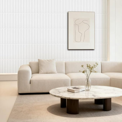 Qidejoy 33 Pcs 3D PVC Slat Wall Panels 12X12in Fluted Textured Paneling Modern - Image 7