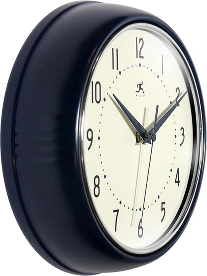 Infinity Instruments Retro 9.5 Inch Round Indoor Wall Clock - Image 3