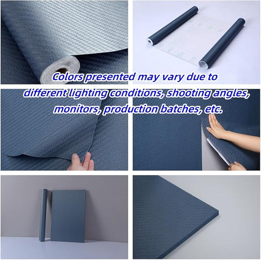 Haimin Fabric Wallpaper Textured Contact Paper Navy Blue Grasscloth Wallpaper - Image 2