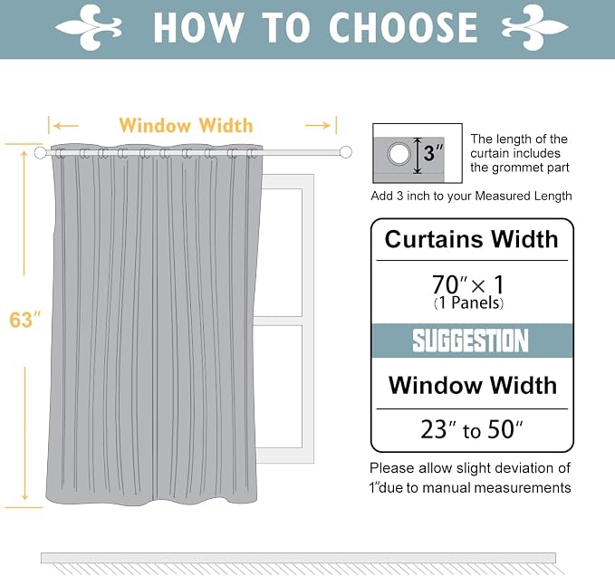 ChrisDowa Blackout Curtains 70 inches Wide - Image 5