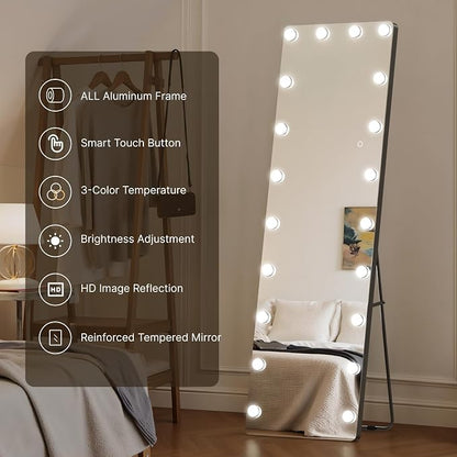 Kosmonia 62x20 Hollywood Full Length Mirror - Image 3