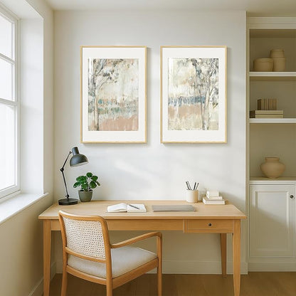 Framed Neutral Abstract Landscape Wall Art - Image 6