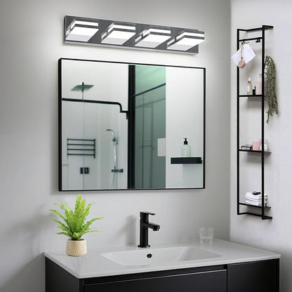 IZORRO LED Modern Bathroom Lights Fixtures, Chrome Acrylic Wall Lighting - Image 7
