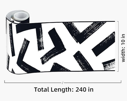 FLFK Black and White Design Wallpaper Border - Image 2