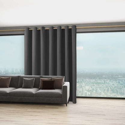 BONZER Extra Wide Room Divider Curtain Total Privacy Wall Grommet Top Thermal - Image 6