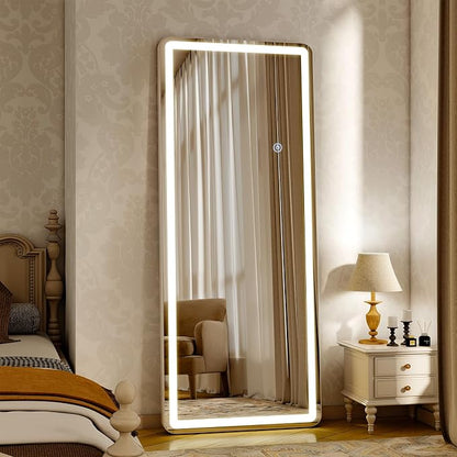 56"x21" LED Full Length Mirror – Standing Floor Body Mirror - Image 7