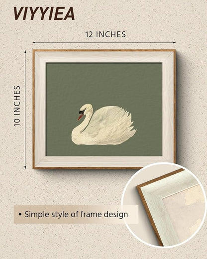 VIYYIEA Framed Wall Art for Living Room, Swan Canvas Prints, Animals Painting - Image 2