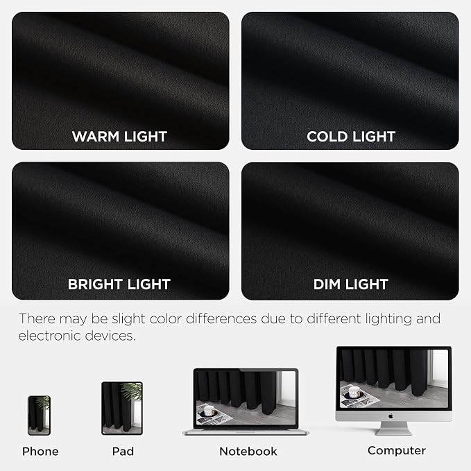 Joydeco Blackout Door Curtain for Doorway Privacy 96 Inches Long, Grommet - Image 8