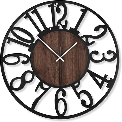 LEIKE Large Wall Clocks for Living Room, Non Ticking, Battery Operated - Image 9