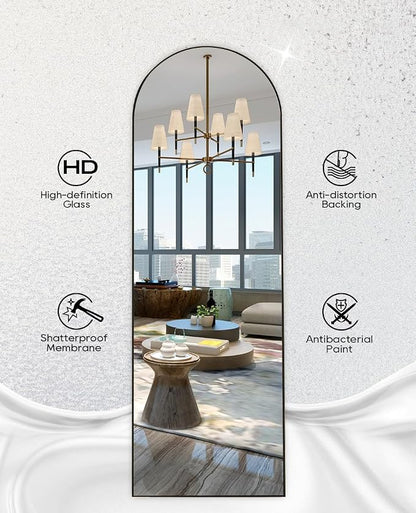 Floor Mirror, Arched Mirrors Full Length, Freestanding Mirrors, Arch Floor - Image 7