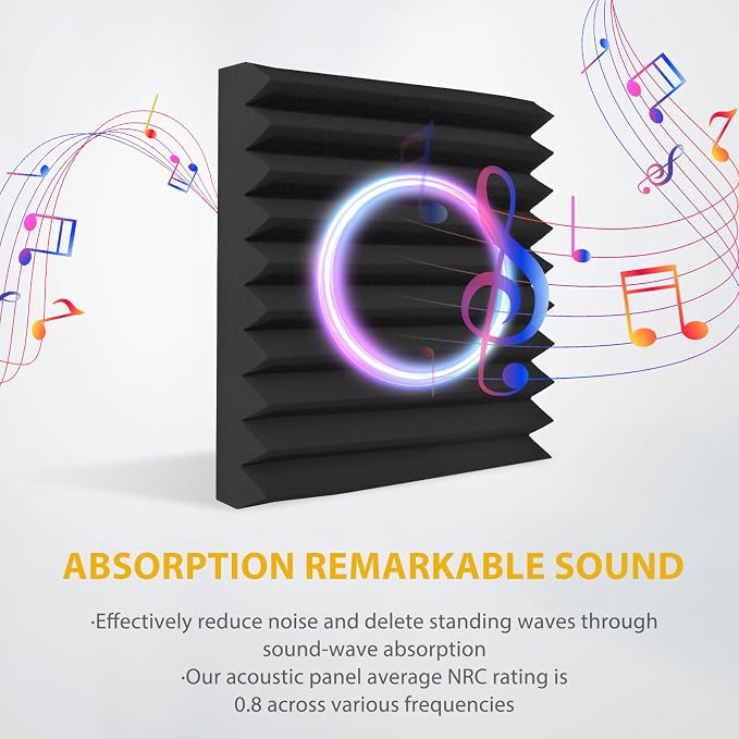 Acoustic Foam Panels Sound Absorbing 12 Pack - Image 3