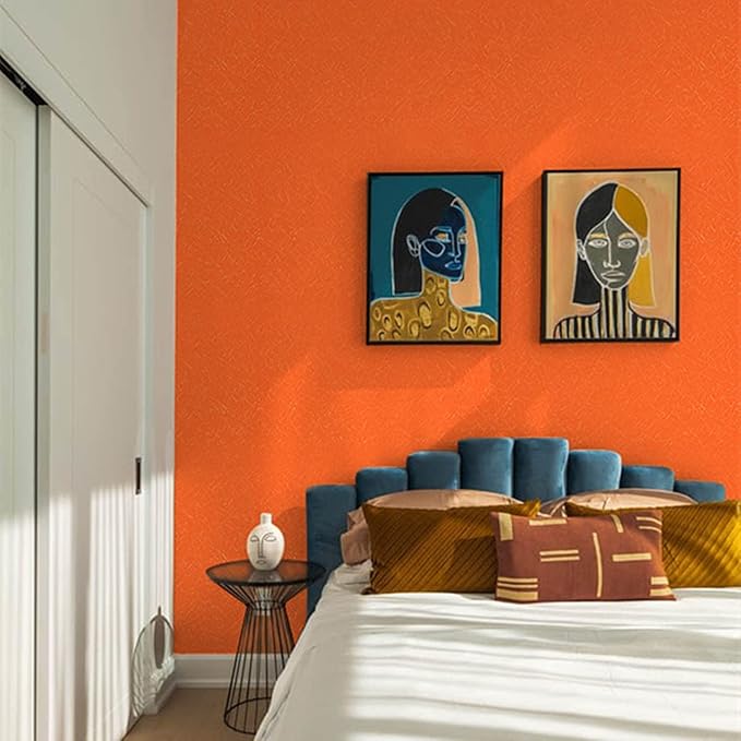 Abyssaly Orange Peel and Stick Wallpaper Removable Self Adhesive Wallpaper - Image 3