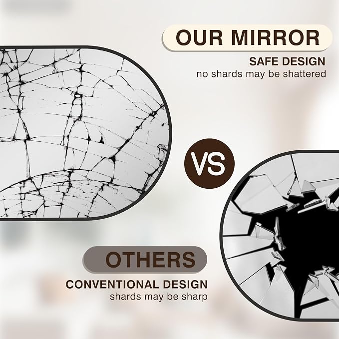 FICTOR Bathroom Mirror for Wall, Arched Vanity Bathroom Mirror for Over Sink - Image 7