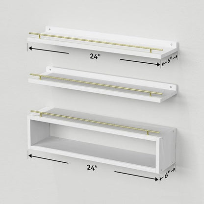 WOPITUES Floating Shelves for Wall 24 inch - Image 3