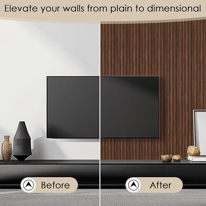 16-Pack 3D Slat Wall Panels, Easy-Install Soundproof Faux Wood Wall Panels - Image 3