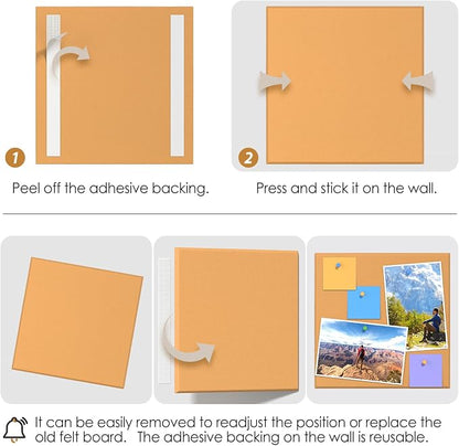 MaxGear Large Cork Board for Wall 36" x 24", Mustard Yellow Bulletin Board - Image 5