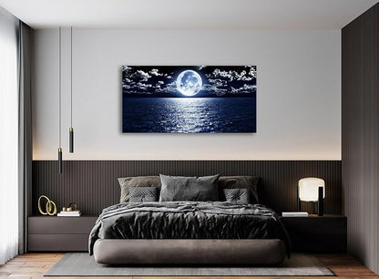 Cao Gen Decor Art S06962 Wall Art Canvas Prints Moon Sea Ocean Landscape 1 - Image 7