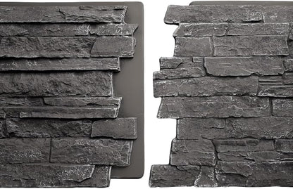 EverStone Acadia Ledge Faux Stone Panel, Graphite Color - Image 8