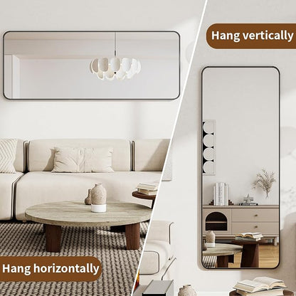 BEAUTYPEAK Black Full Length Mirror, Suitable - Image 4