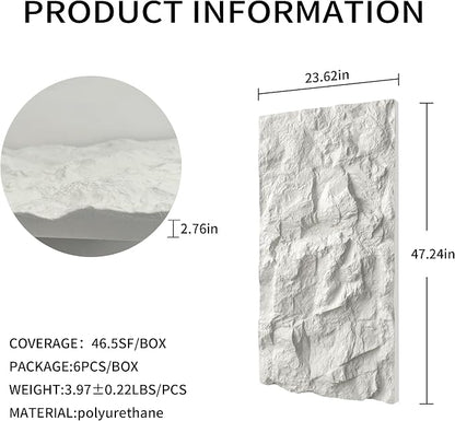 3D Faux Stone Wall Panels, Lightweight & Waterproof Accent Marble Rock Skin - Image 2