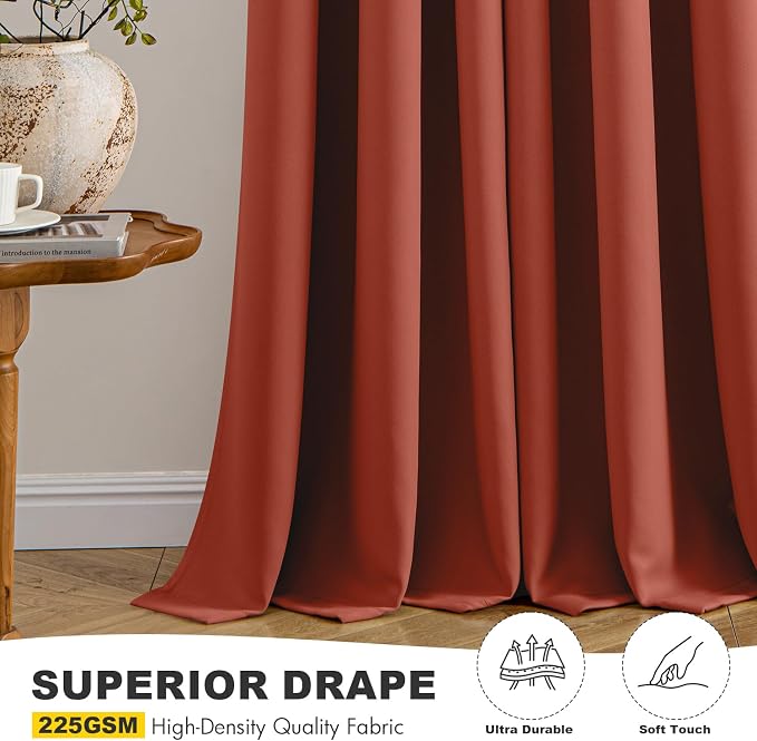 MIULEE Blackout Curtains for Bedroom Living Room 2 Panels, Thermal Insulated - Image 6