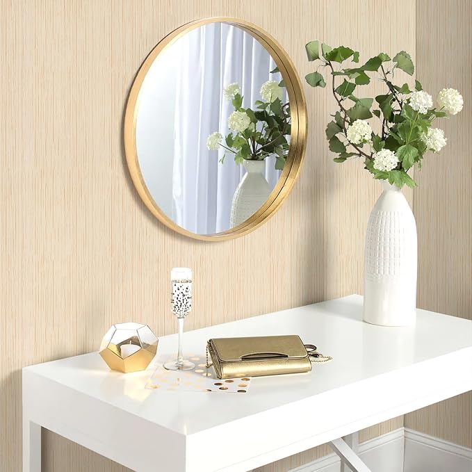 Beige Grasscloth Peel and Stick Wallpaper - Image 7