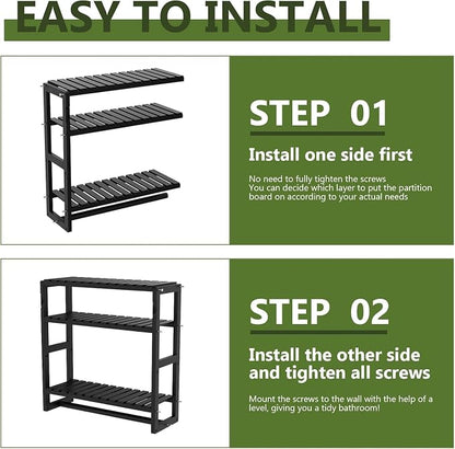 Galood Over The Toilet Storage Bathroom Shelves Wall Mounted 3 Tier Space Saver - Image 6
